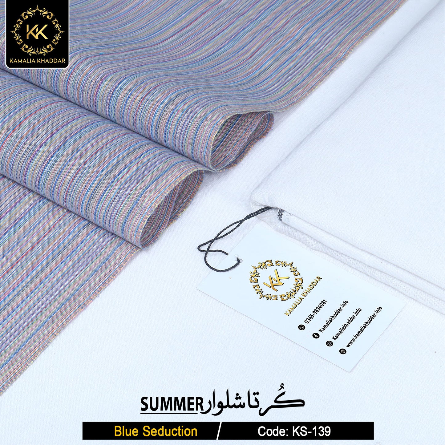 BLUE SEDUCTION-KS139 - Kamalia Khaddar