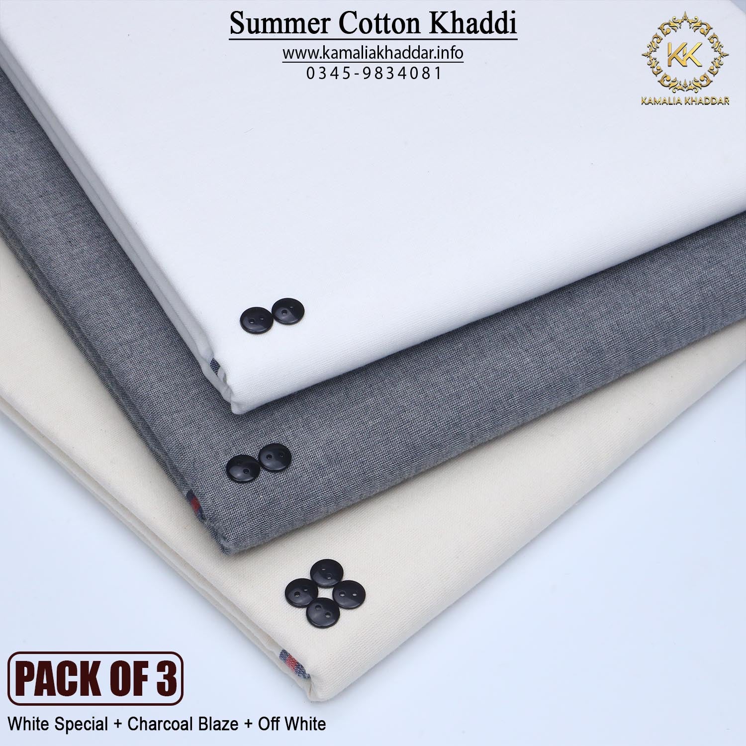 PACK OF 3 (White Special+Charcoal Blaze+Offwhite)