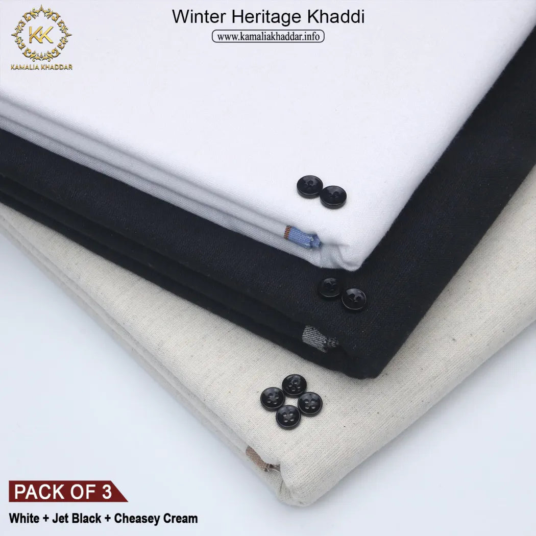 PACK OF 3 (WHITE + JET BLACK + CHEESY CREAM)