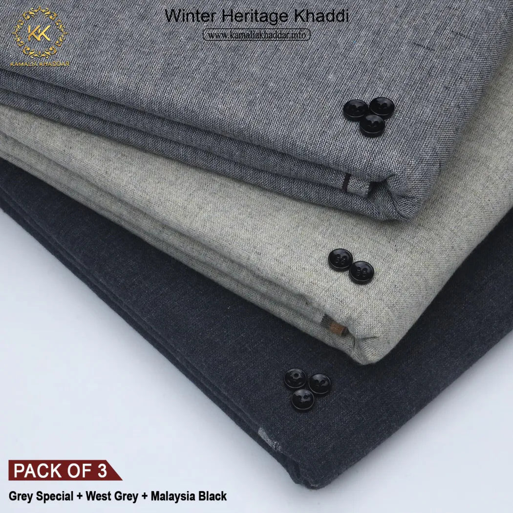 PACK OF 3 (GREY SPECIAL + WEST GREY + MALAYSIA BLACK)