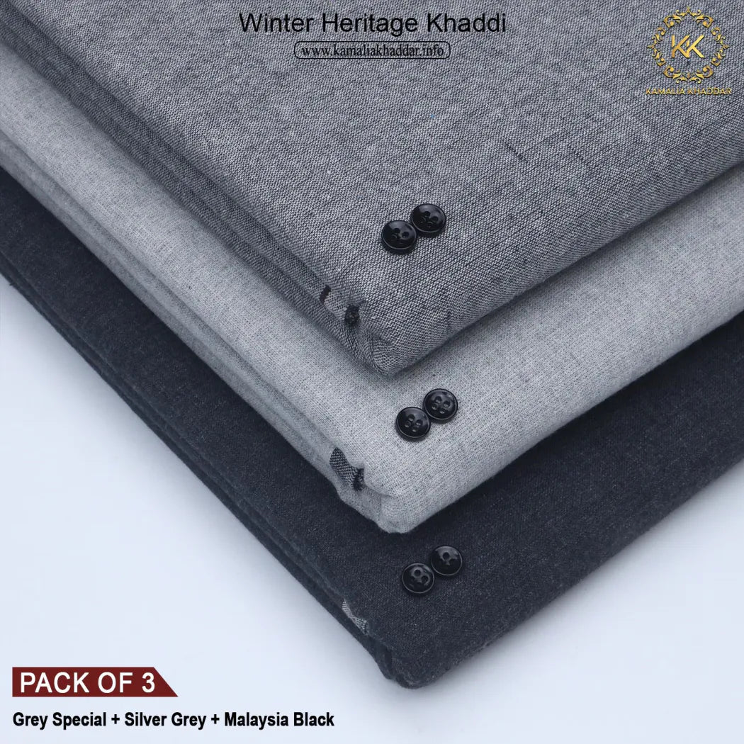 PACK OF 3 (GREY SPECIAL + SILVER GREY + MALAYSIA BLACK)