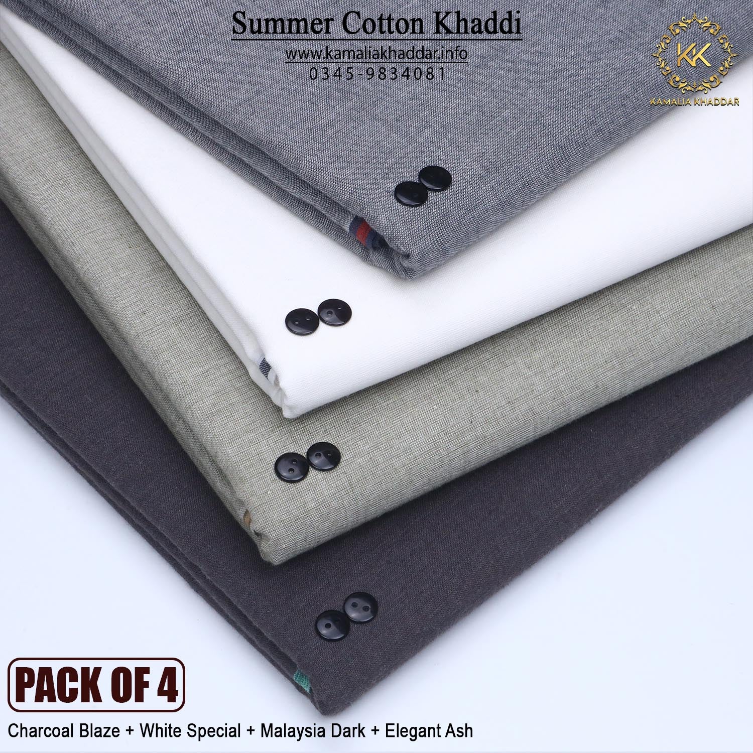 PACK OF 4 Charcoal Blaze+White Special+Elegant Ash+Dark Malaysia)
