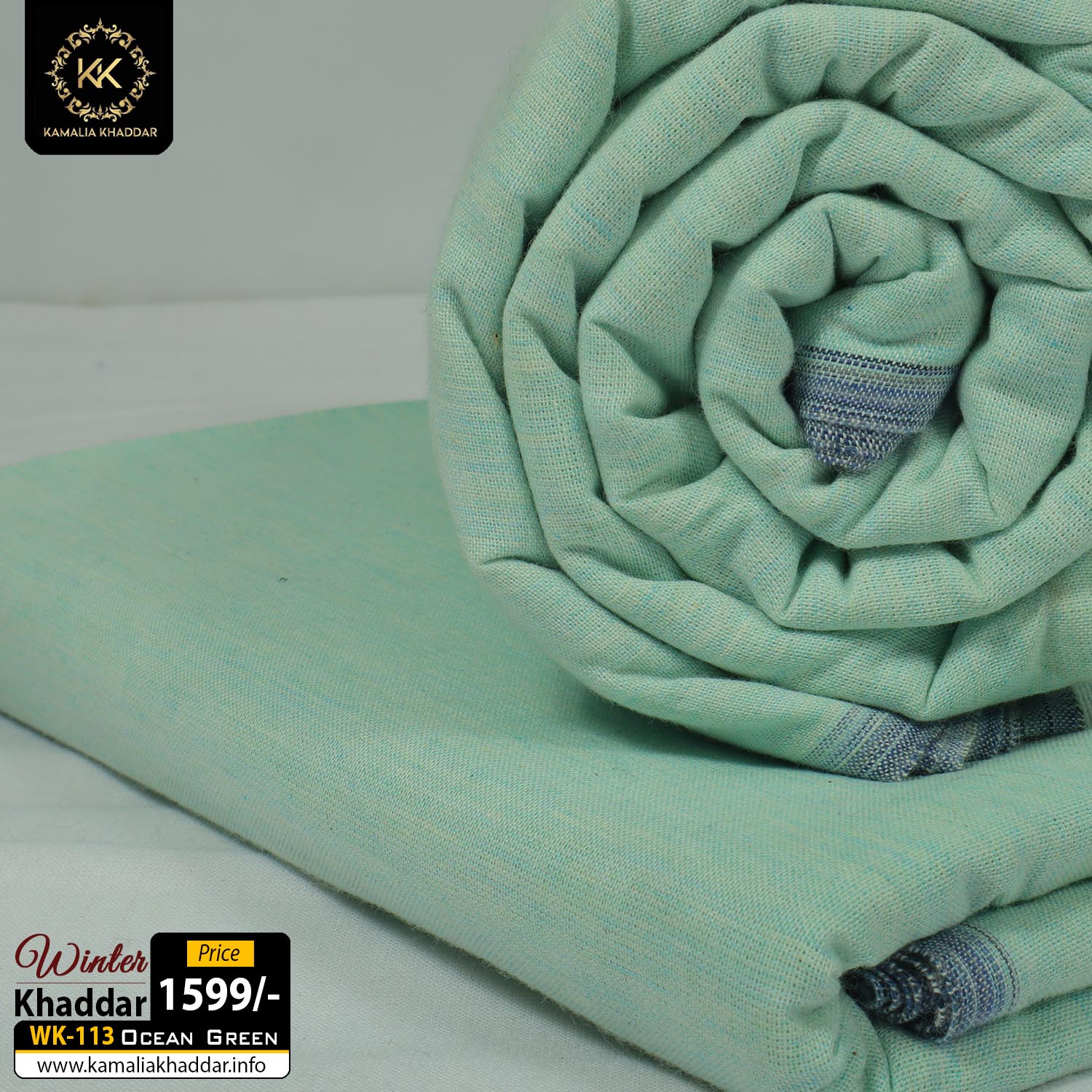 OCEAN GREEN-WK113 - Kamalia Khaddar