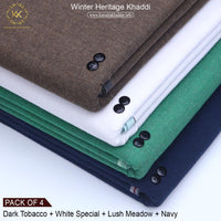 PACK OF 4 (DARK TOBACCO+WHITE SPECIAL+LUSH MEADOW+NAVY BLUE