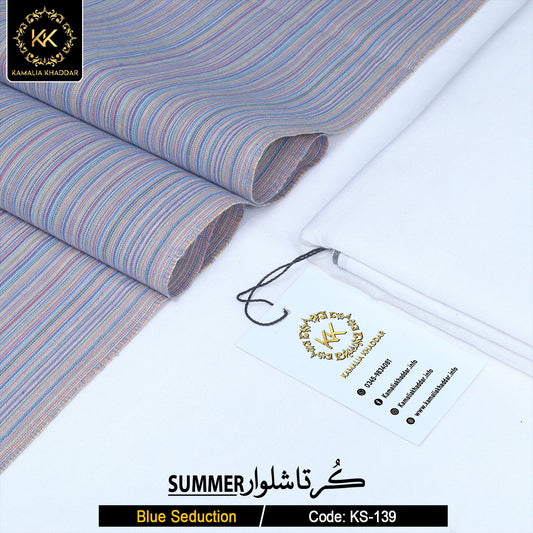 BLUE SEDUCTION-KS139 - Kamalia Khaddar
