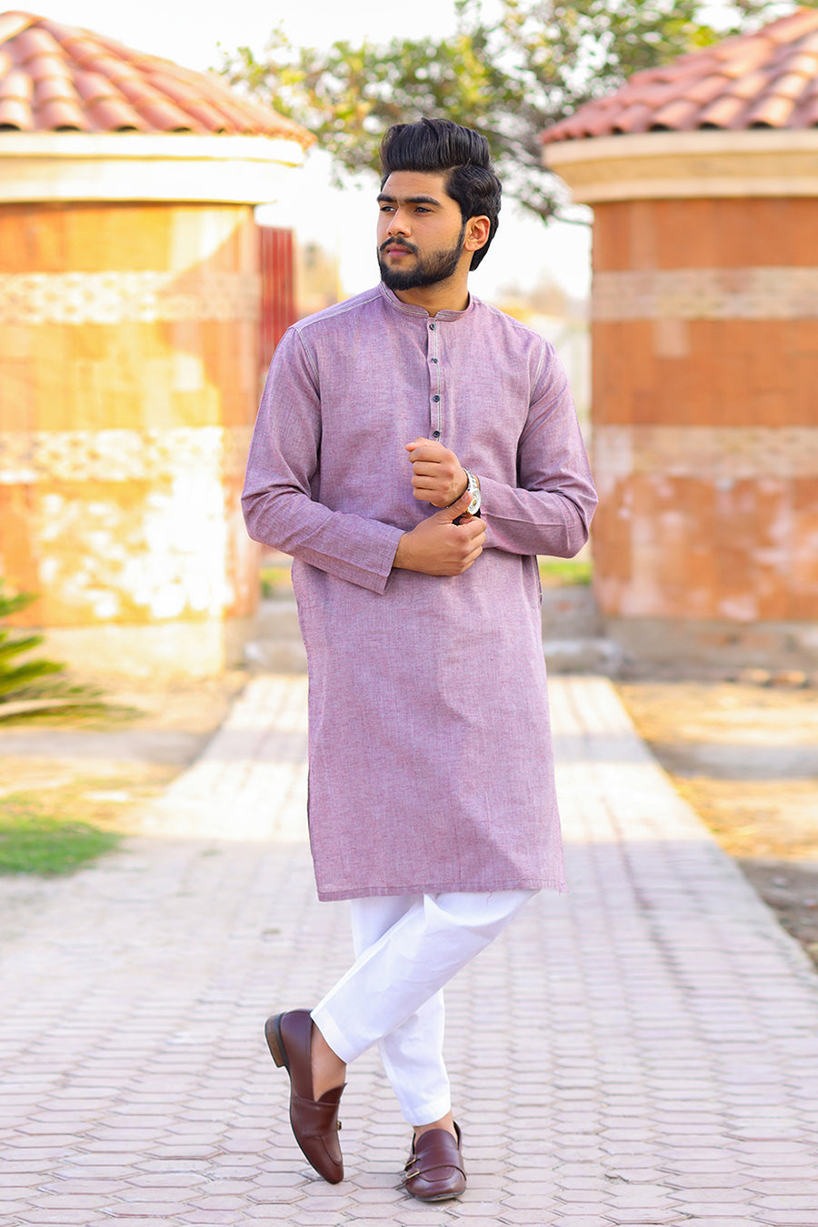 Light Purple Khaddar Kurta-SK22