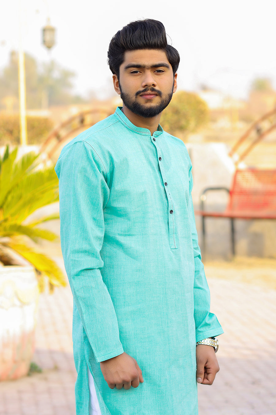 Seafoam Green Summer Premium Kurta-SK102