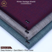 PACK OF 3 (DEEP MULBERRY+SAND BLEND+PINE FOREST)