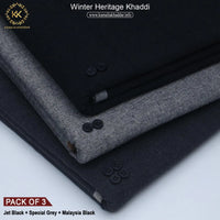 PACK OF 3 (JET BLACK+SPECIAL GREY+MALAYSIA BLACK)