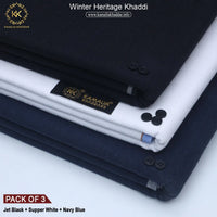 PACK OF 3 (JET BLACK+SUPER WHITE+NAVY BLUE)