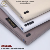 PACK OF 3 (OFF WHITE SPECIAL+SUPER WHITE+VALVET TAUPE)